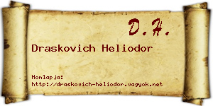 Draskovich Heliodor névjegykártya